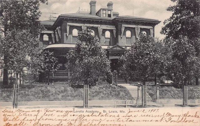 St Louis Missouri MO ~ Loretto Katholische Akademie ~ 1906 Foto Postkarte