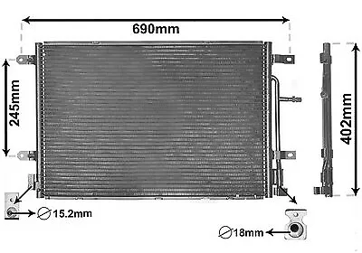 VAN WEZEL Klimakondensator (03005238) für AUDI A4 B7 SEAT Exeo B6 | Klimakühler,