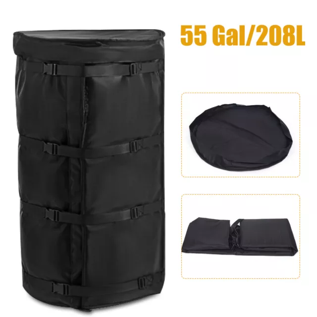 55-Gal Drum Heating Blanket - Barrel Heater Power blanket Pail Adjustment 1.1KW
