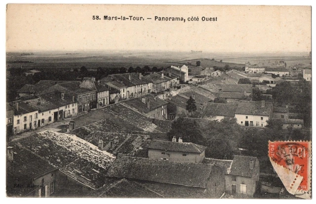 CPA 54 - MARS LA TOUR (Meurthe et Moselle) 58. Panorama, côté ouest. pub Hanauer