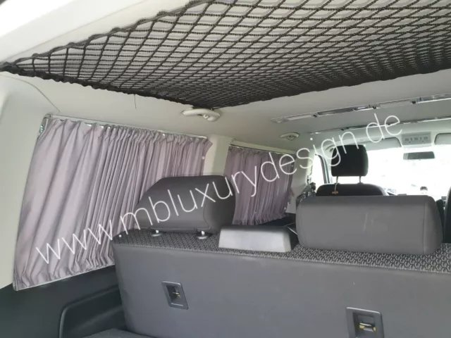 Gardinen Sonnenschutz für VW T5 T6 Transporter Camping Vorhang Grau 3 tlg