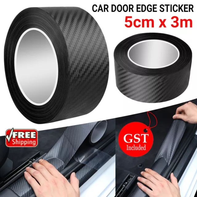 5CM Rubber Edge Sticker Guard Strip Carbon Fiber Sill Protector Bumper Car Door