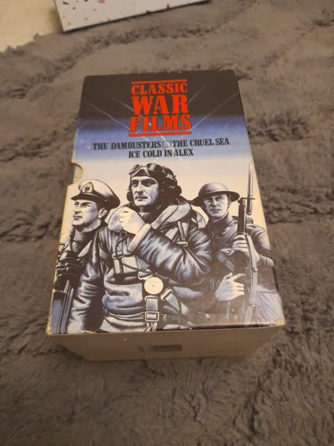 Classic war film Box Set PAL VHS. Dambusteres, the cruel sea, ice cold in alex