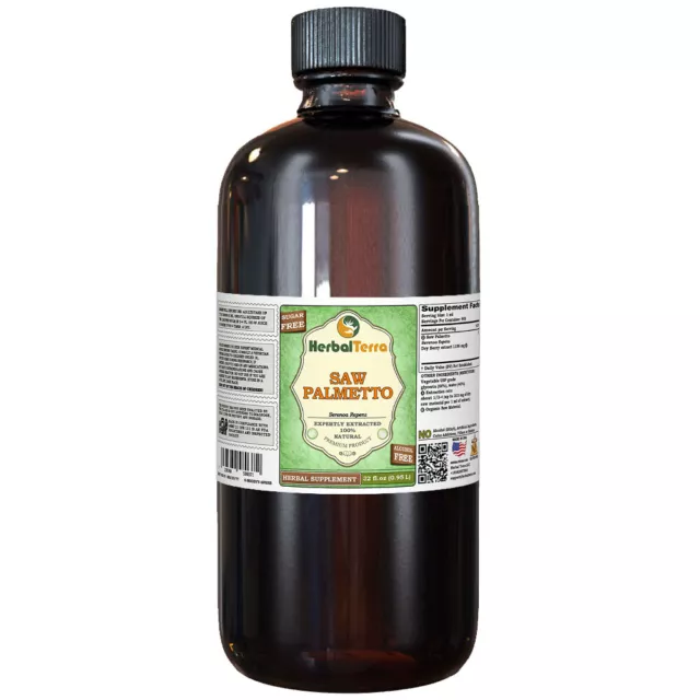 Saw Palmetto (Serenoa Repens) Tincture, Organic Dried Berry Liquid Extract