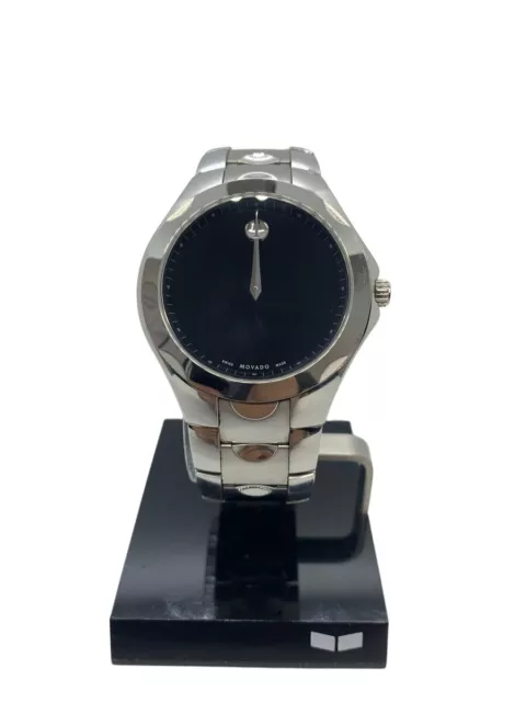 Movado Luno Swiss Made Black Museum Dial Stainless Steel Men's Watch