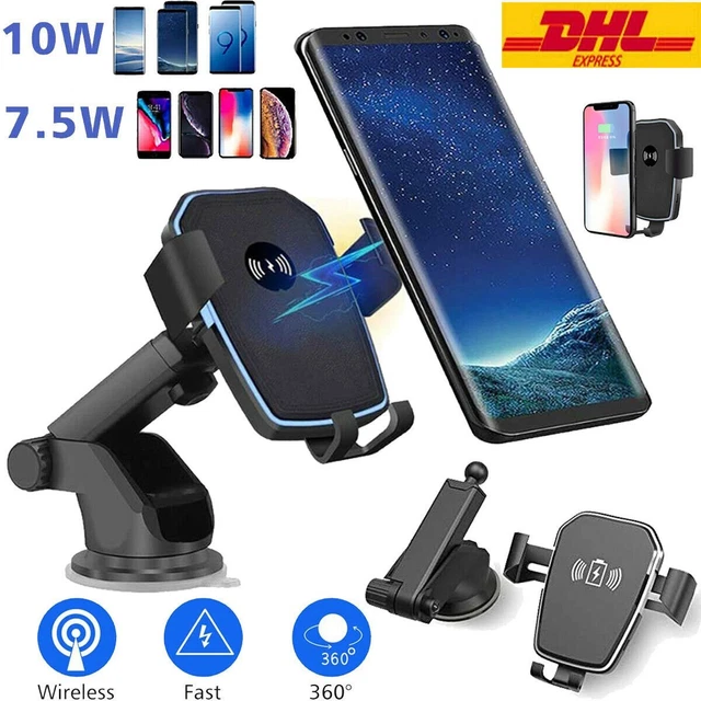 Auto KFZ Handy Halterung Induktions Ladegerät Clamping Car Wireless Charger DHL