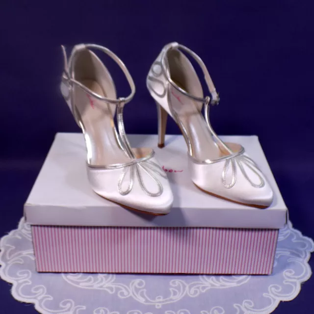 Scarpe da sposa Rainbow Club raso avorio taglia 5 UK/38EU