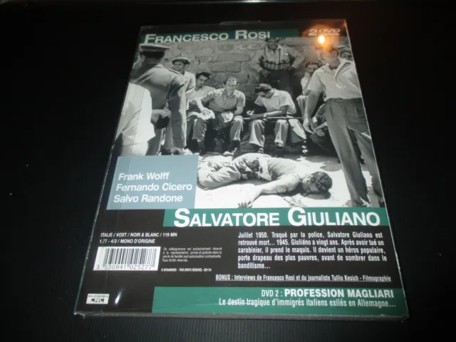 Coffret 2 Dvd "Francesco Rosi : Salvatore Giuliano / Profession Magliari"