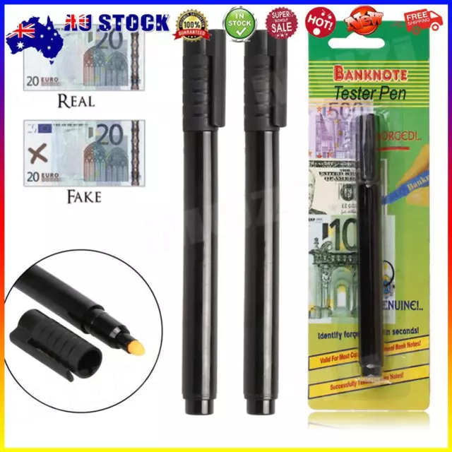 2pcs Money Checker Tester Pen Portable Mini Ink Currency Detector for Euro Pound