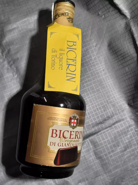 BOTTIGLIA DA COLLEZIONE sigillata VINCENZI BICERIN liquore al GIANDUIOTTO CL.70
