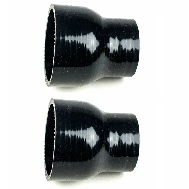 Squirrelly 4" to 3" Silicone Coupler Straight Reducer Hose Intake Pipe - 2 Pack