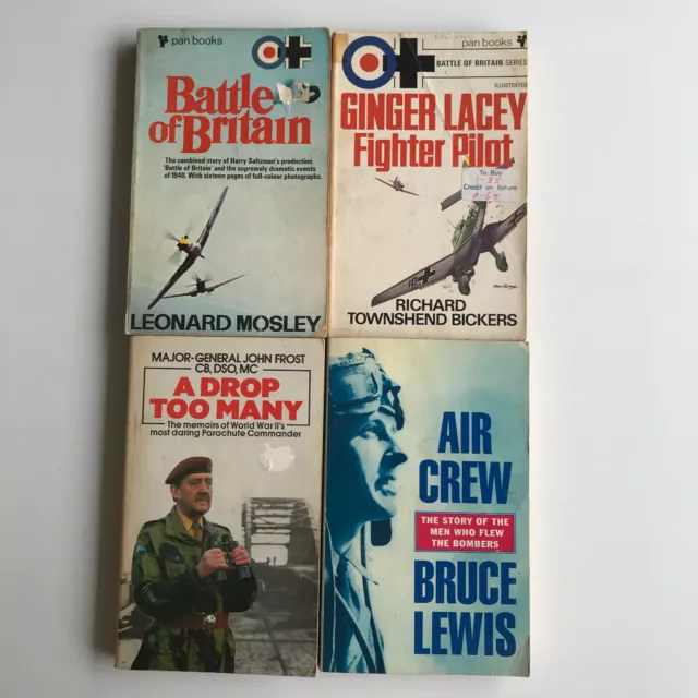 4x Air Force paperback book lot military WW2 Battle of Britain Ginger Lacey