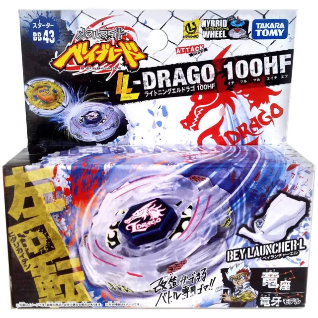 GENUINE Takara Tomy Lightning L-Drago 100HF Beyblade BB43 JapanischesSTARTERSET