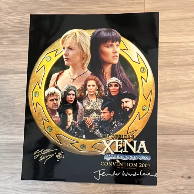 Xena Warrior Princess 2007 Convention 11 X 14 Photo Poster 2 Autographs No COA