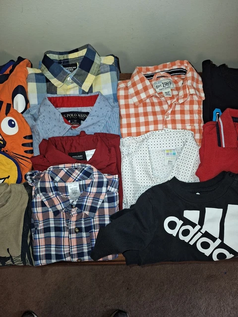 18Mth - 2T Boys Clothing Lot 18 Pieces, Ralph Lauren, CARTER'S, Adidas, OshKosh