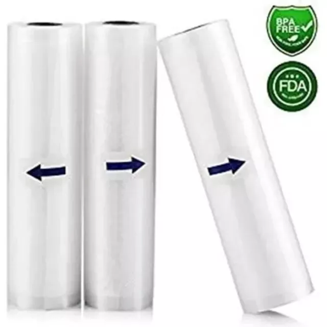 X3 Rouleaux Sachets Sous Vide Alimentaire 20x500 cm Film sans BPA