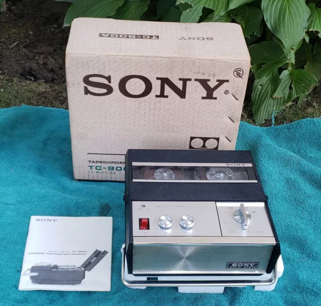 SONY TC 900 Portable Reel to Reel Tape Recorder w/ Box +
