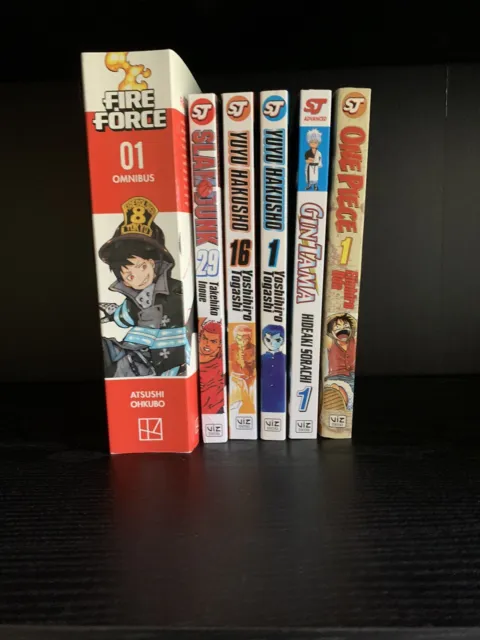 One Piece Gold Foil 1  Lot Fire Force, Gin Tama, Yu Yu Hakusho, Slam Dunk Manga