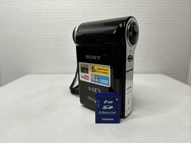 SONY MHS-CM5 Bloggie HD Video Camera Tested Purple W/Battery & 2GB SD Card VGC.