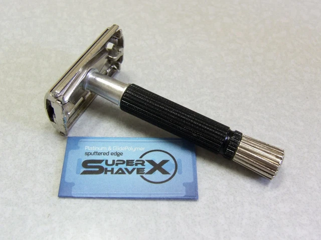 Vintage 1967 Gillette Black Super Speed TTO Double Edge DE Safety Razor