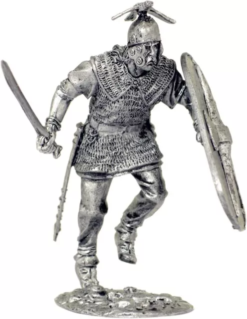 Celtic Warrior in Battle. Tin toy soldier 54mm miniature statue. metal sculpture