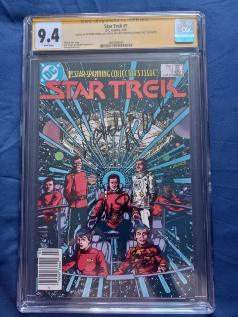 STAR TREK  1  DC  1984  signed Nichelle Nichols, William Shatner, & George Takei