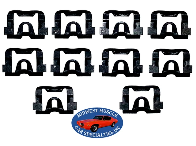 67-80 GM Front Windshield Rear Window Reveal Moulding Molding Trim Clips 10pc KK - Foto 12