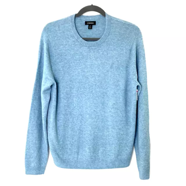 Nordstrom Sweater Mens Size XL Pullover Crewneck Nylon Merino Wool Alpaca Blue