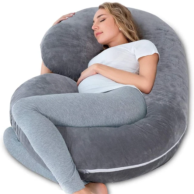 Pregnancy Pillow Sleeping Support for pregnant Women Removable Velvet Cover 58in