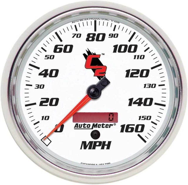 Auto Meter C2 Series 5" 160 MPH Programmable Electronic In Dash Speedometer