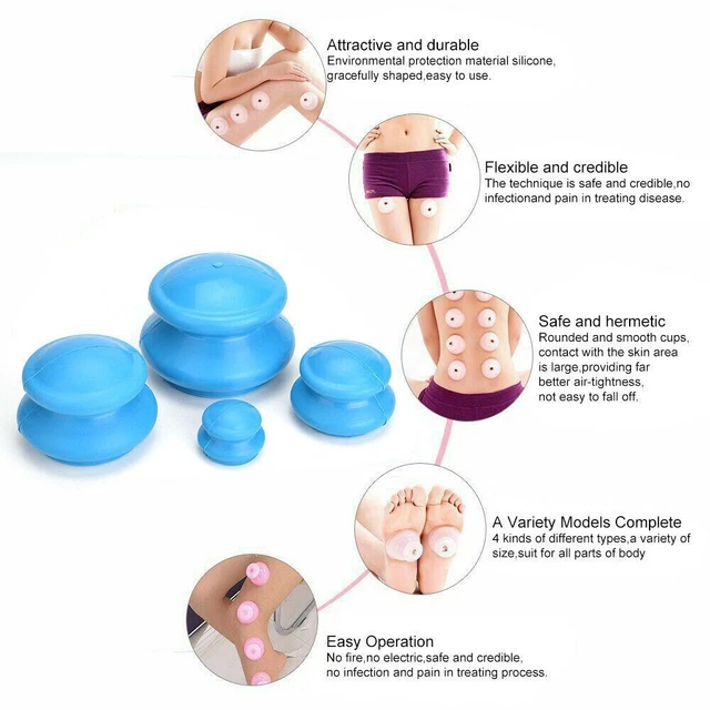 en caoutchouc Anti Cellulite Tasse Masseurs sous vide Acupuncture chinoise