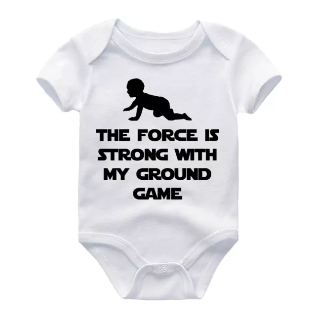 Baby Bodysuit The Force is Strong with my Ground Game Star Wars Storm Pooper Tee