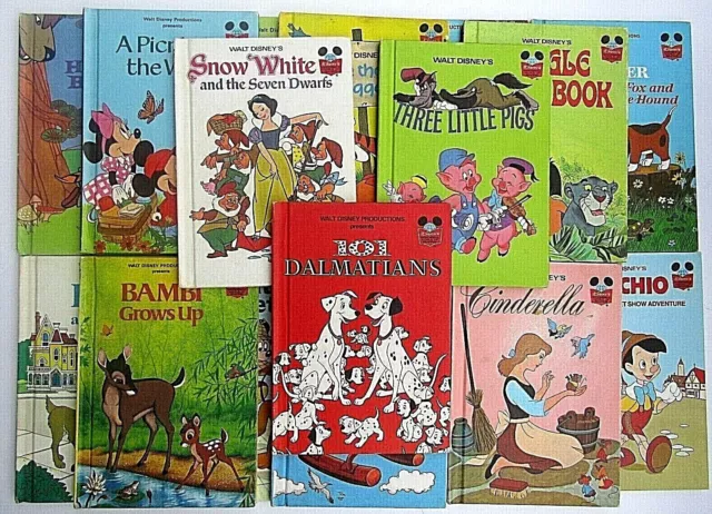 Lot 17 Vintage Walt Disneys Wonderful World of Reading Cinderella 101 Dalmations