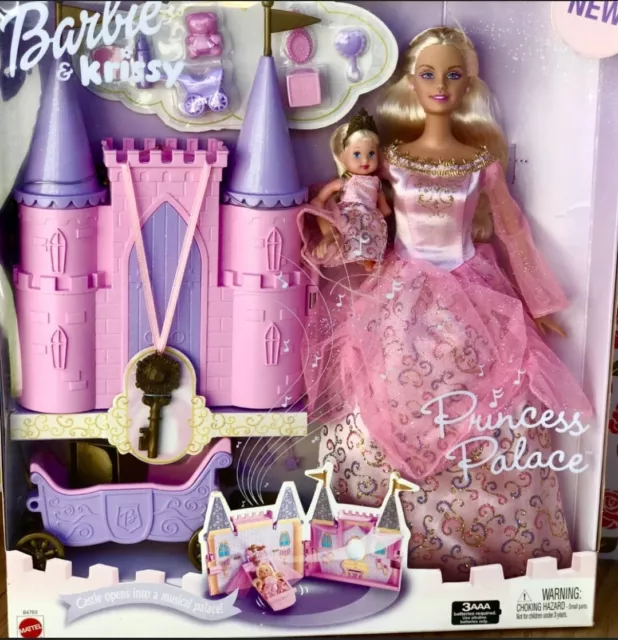 BARBIE & KRISSY PRINCESS PALACE 2003 Barbie Doll Playset_B4769_NIB  ORIGINAL