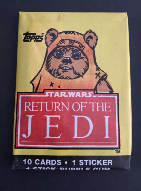Vintage Star Wars Wax Pack Return Of The Jedi Sealed Pack Of Cards 1983 Series 1