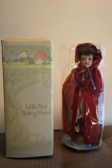 Vintage 1985 Avon Fairy Tale Porcelain Doll - Little Red Riding Hood - Brand New