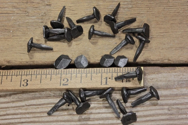 5/8" Rose head 20 nails square wrought iron vintage rustic Decorative historic