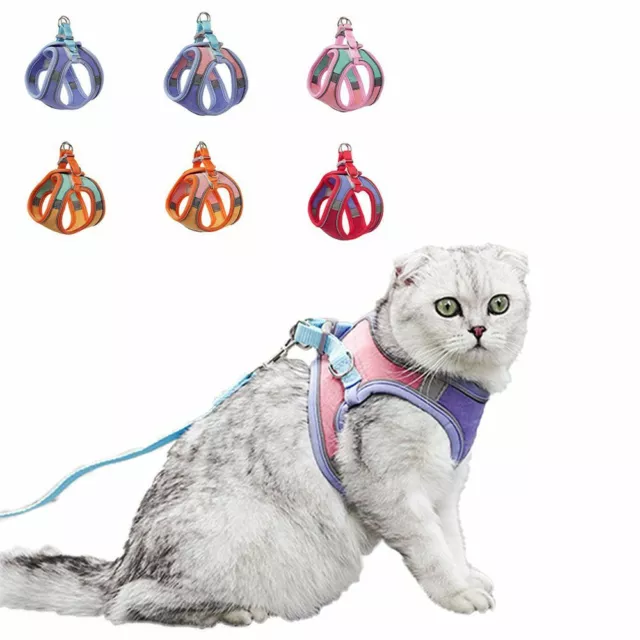 Soft Anti-leak Adjustable Cat Collar Cat Harness Cat Accessories Pets Vest