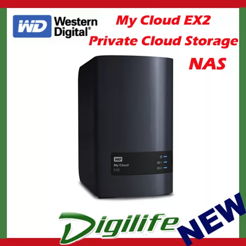 Western Digital WD My Cloud EX2 Ultra 4TB 2x2TB 2-Bay NAS Personal Cloud Storage