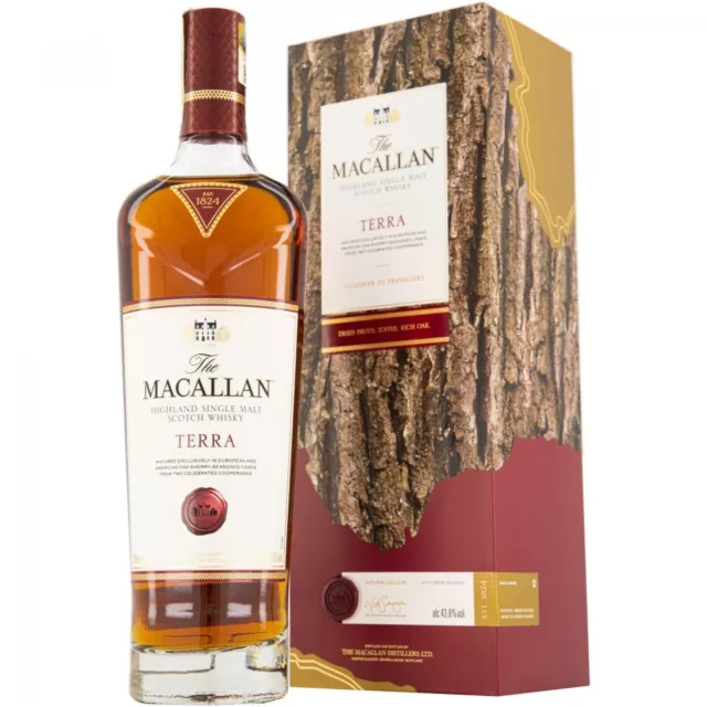 Macallan Terra Highland Single Malt Scotch Whisky Exsclusive To Travellers 70Cl
