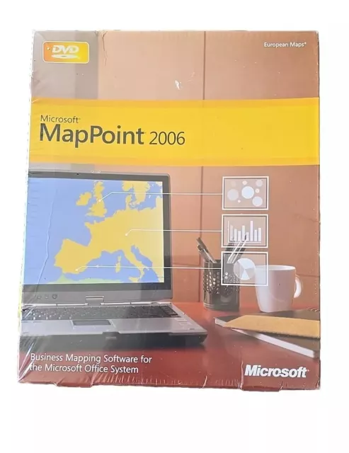 Microsoft Map Points Version 2006 European Edition Dvd Sealed