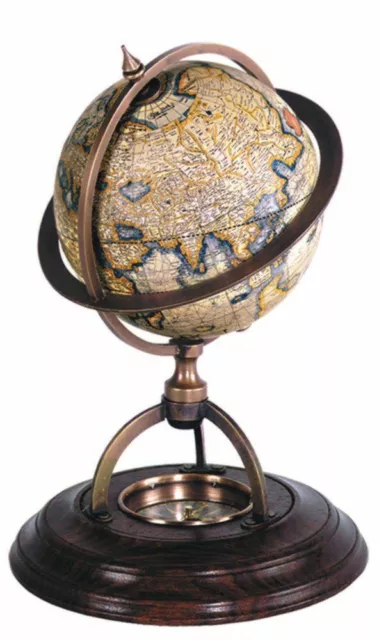 Erdglobus mit Kompass, Historischer Globus, Terrestrial Globus