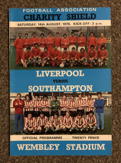 Liverpool vs Southampton 1976 Charity Shield Programme, 14/8/1976, VGC