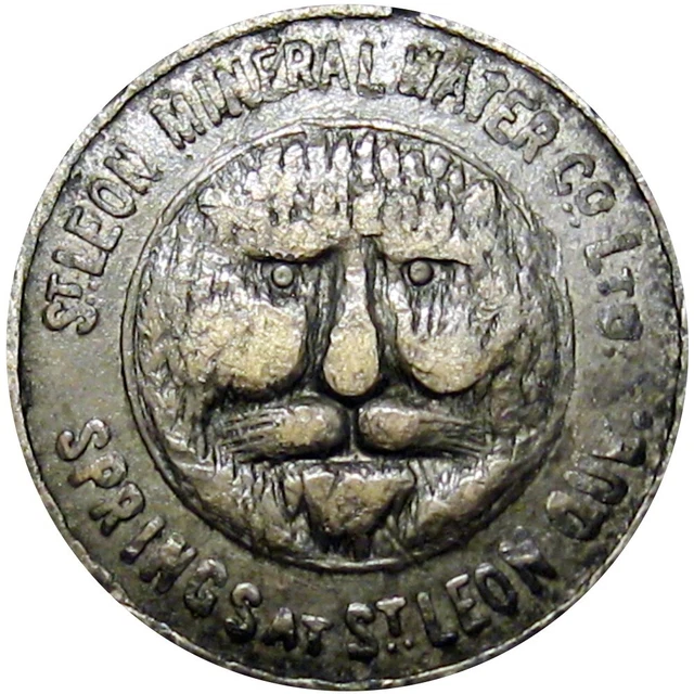 1890 Quebec Canada Good For Token Saint Leon Mineral Water Lion Breton 618