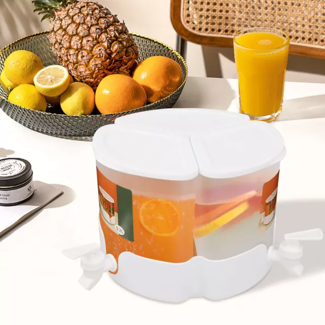 Drink Dispensers for Parties 1.3 Gallon 3 Faucets Cold Beverage Juice Dispensers