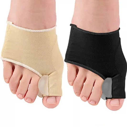Almohadilla de tela de juanete corrector de punta grande 2 piezas gel protector hallux
