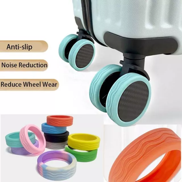 Waterproof Silent Caster Sleeve Luggage Suitcase Wheels Cover  Caster Wheels