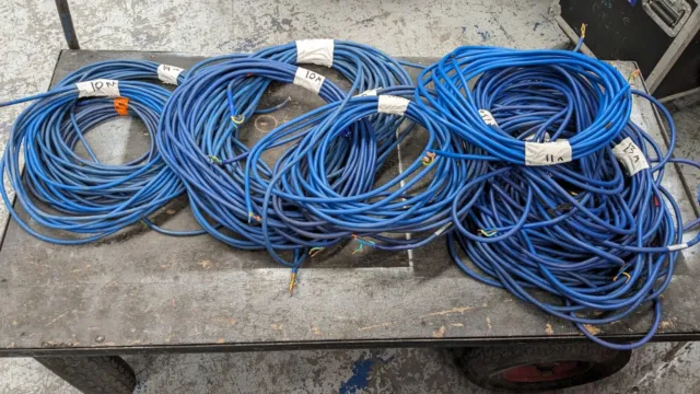 Job Lot - Artic Blue 16amp cable - Various lengths- sold as seen
