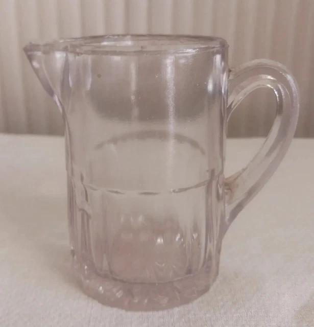 Lavender Pink 3 inch Depression Glass Creamer Pitcher
