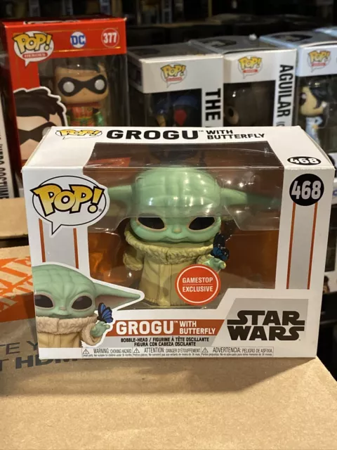 Funko Pop! Grogu with Butterfly #468 Mandalorian Star Wars APRIL